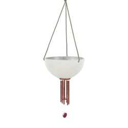Contemporary/Modern Outdoor Hanging Planter With Drainage Holes