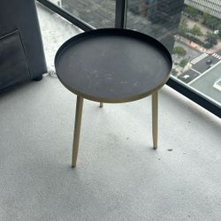 Small End Table Gold And Black 