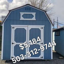 10x12 Lofted Barn  $5,184 + Tax Full cash price 