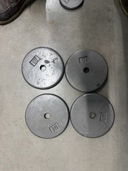 Lot of Standard 1” Weight Plates - 10, 7.5, 5, 2.5 - 122.5 lbs total