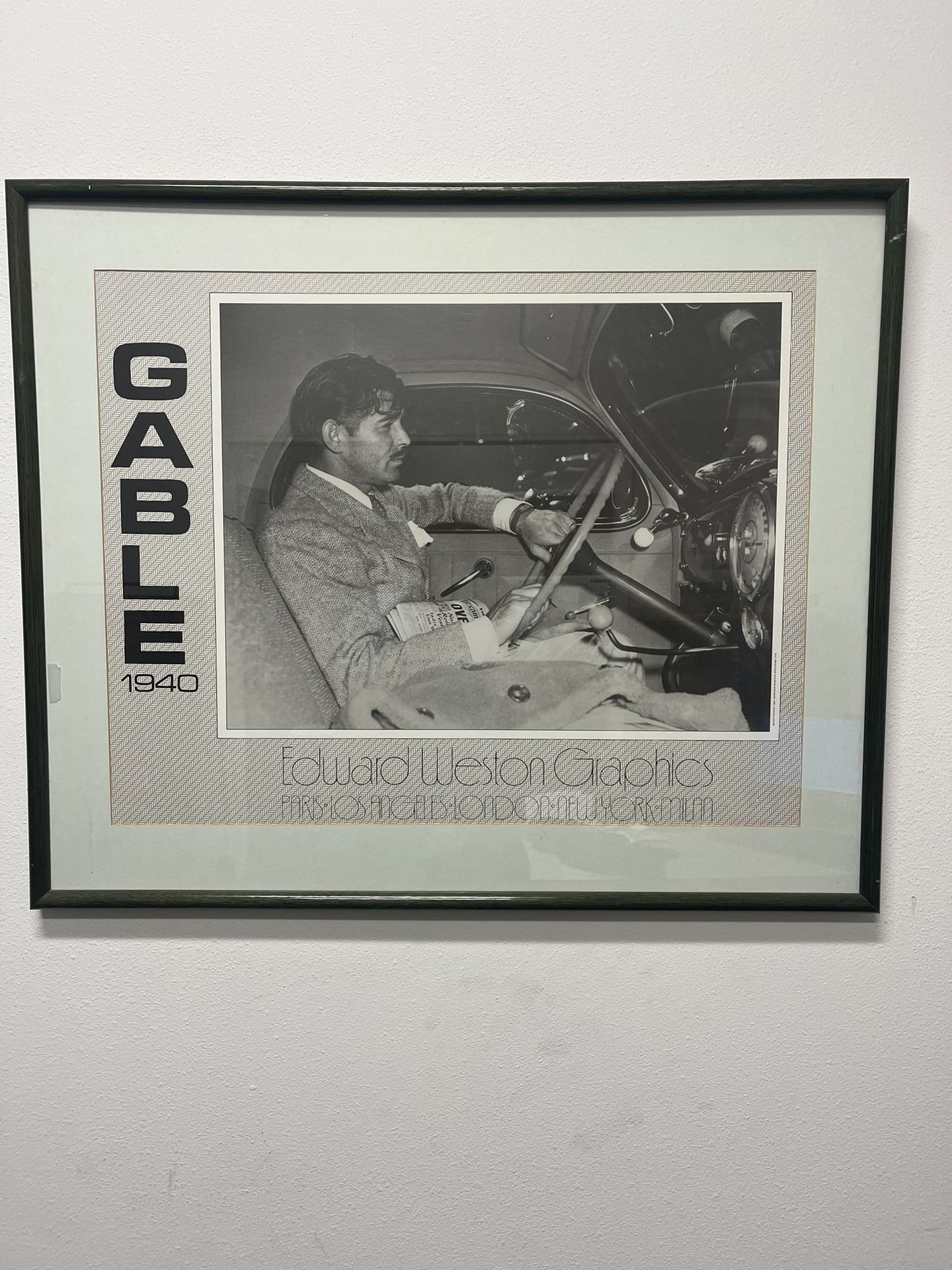 Clark Gable 1940 Photo Poster Edward Weston