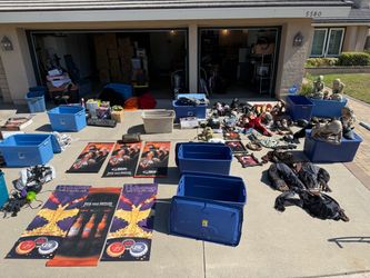 Halloween decorations, party, and haunted house supplies.
