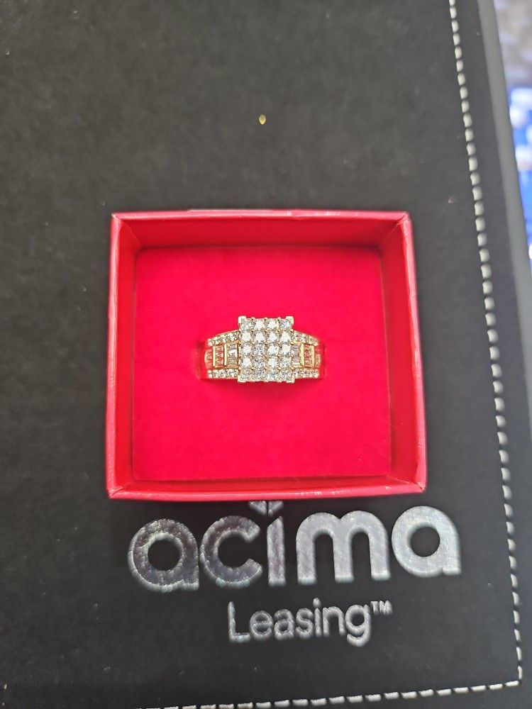 10k Yg 4.0gr Size8.0 Zirconia Ring