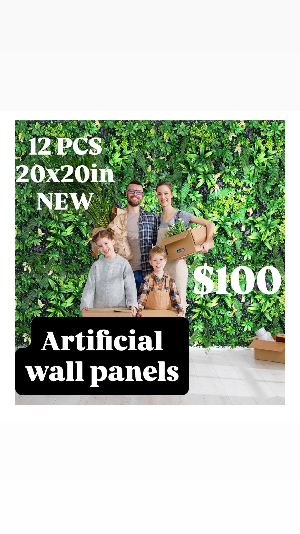 Artificial Grass Wall Panels 20"x20"(12pcs), Hedge Green Wall Decor Backdrop, UV-Anti Fake Greenery Plant Wall Boxwood Panels for Privacy Fence Screen
