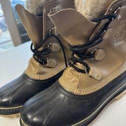 Sorel Scout Kaufman Wool Lined Brown Leather Boot Mens Size 10