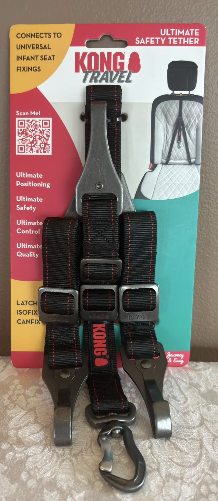 Kong Travel NEW Ultimate Safety Tether Seatbelt For Dogs🔵Read Full Description Below🔵