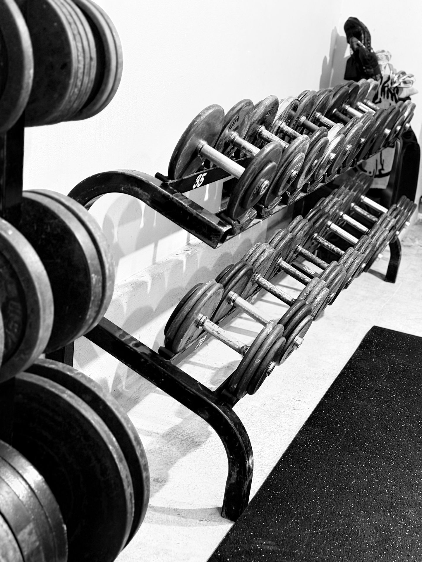 Commercial Old School Dumbbell Set With Rack