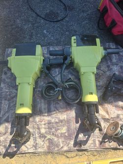 For Sale two jack hammer bosch brute 60 lb good condition hand good works hand one sprayer painting titan 440i good works different price each