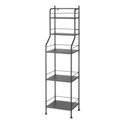 Black Tall Metal Freestanding Shelf Unit
