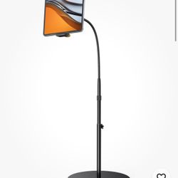 Lamicall FT01 Black Portable Adjustable Height Swivel Tablet Floor Stand 