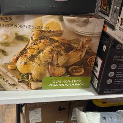 Kitessensu Oval Nonstick Roaster With Rack