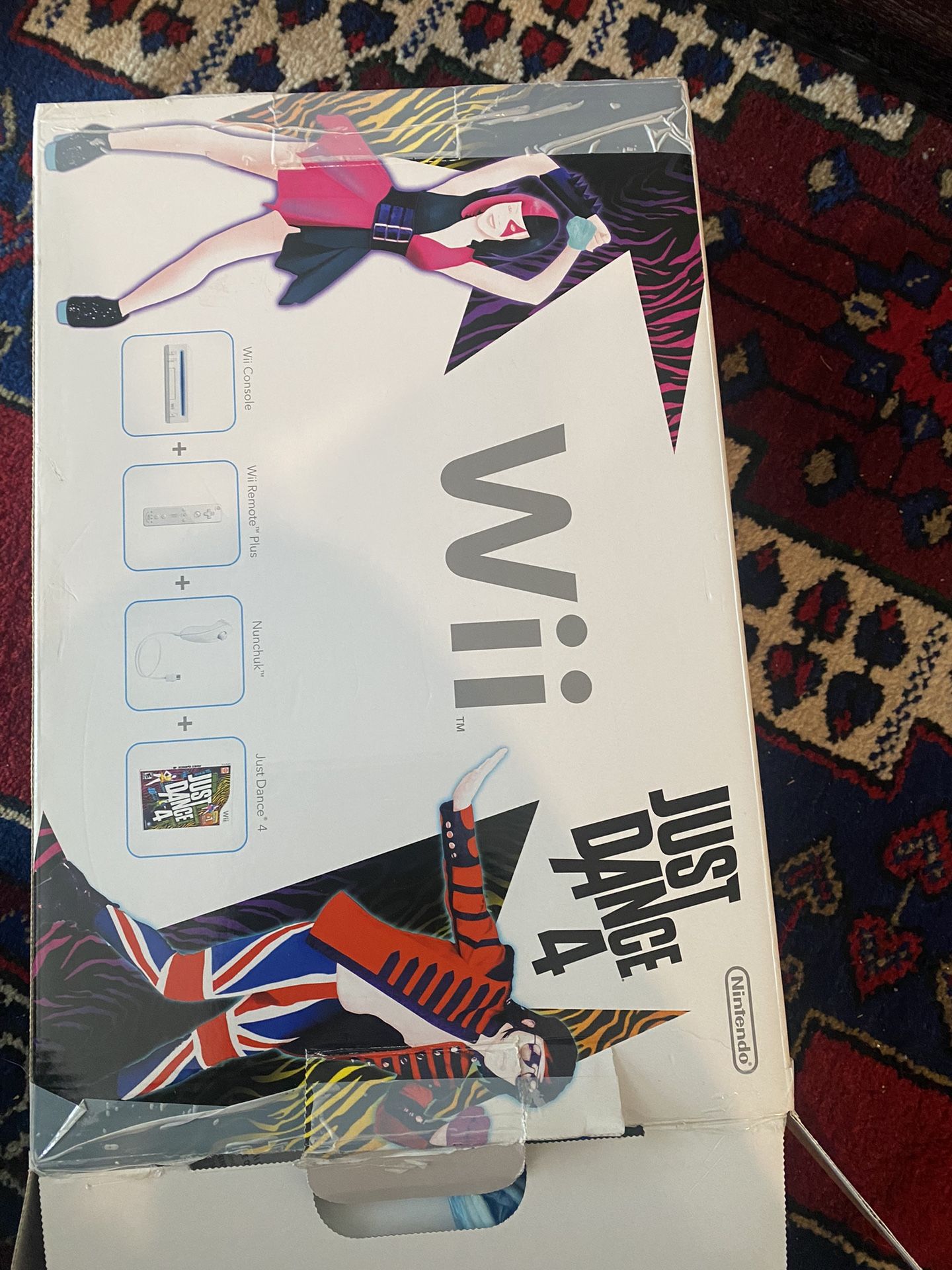 Wii console + Mario Kart + Just Dance 4 + Zumba Fitness - $100