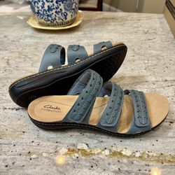 New; Clark’s Laurianne Cove Women’s Leather Sandals; Size 10W