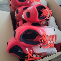 New Nike Hyperdiamond 4 Elite CZ5917-600 Softball Cleats Women's Red White