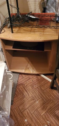 Tv stand wood great shape.
