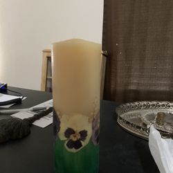 100% Beeswax Candle 3 X 9 Pansey Pillar