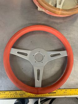 14 inch leather wrap steering wheel