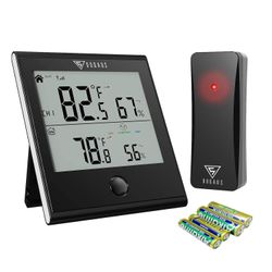 DOQAUS Indoor Outdoor Thermometer Wireless Digital Hygrometer Temperature and Humidity Monitor Humid
