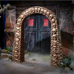 7.5 ft. Skull And Bones Archway Halloween Decoration 🎃 