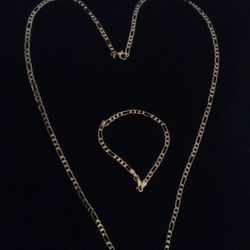 Set 925 Sterling Silver Necklace/ Bracelet 