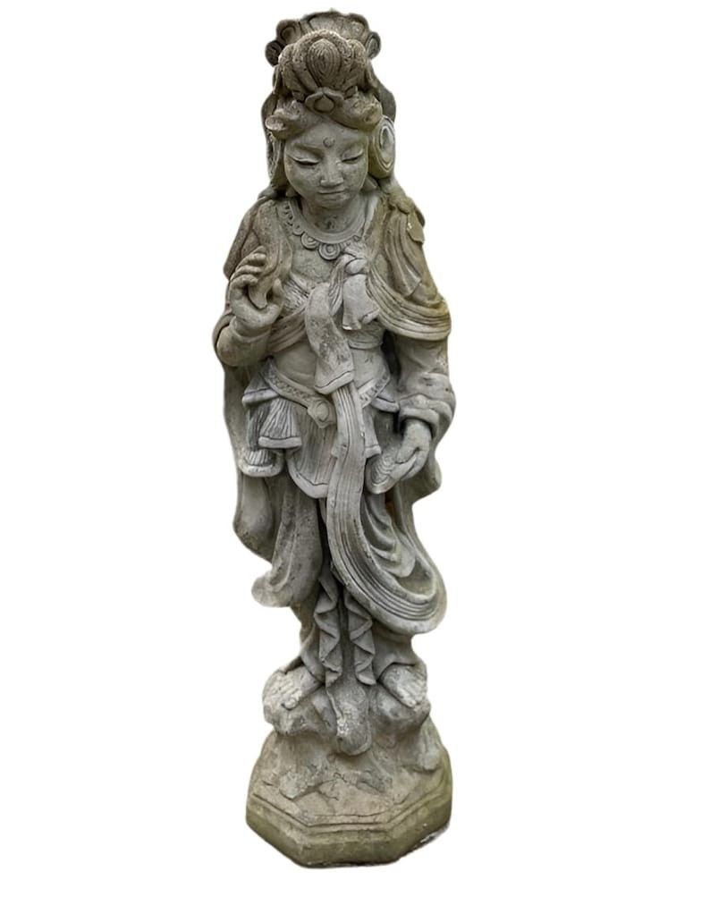 Asian 1970s Cement Statue