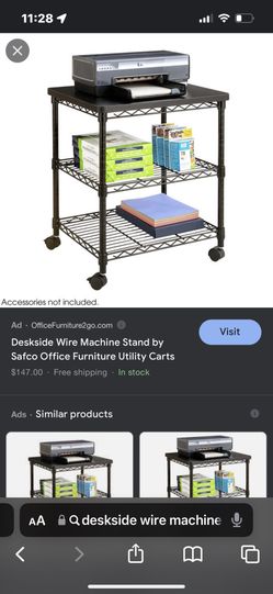 Deskside  Machine Or Kitchen Wire Shelf Stand 