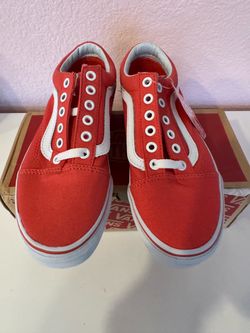 Vans Old Skool Red and White Sneakers US men size 4, women 5.5