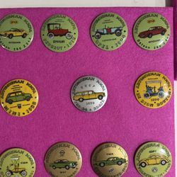 Antique Vintage USSR Pinback Button Badges World Car Plastic Auto Legends Word