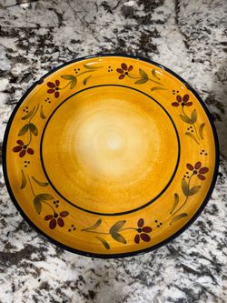 Hand-Painted Ceramic Serving Bowl