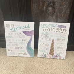 Girl Bedroom Canvas Wall Art