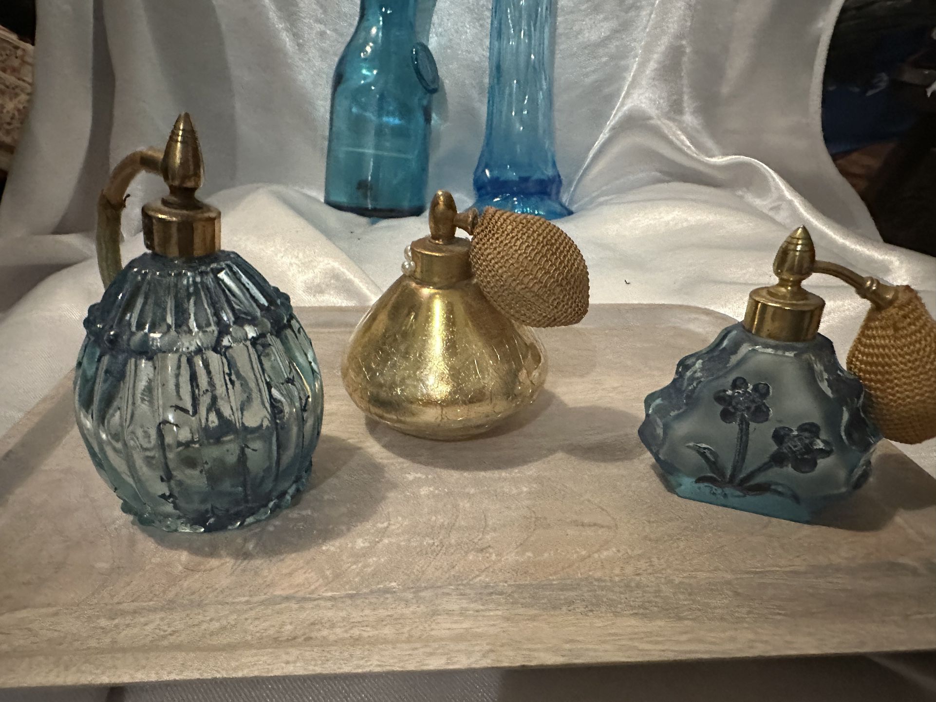 3 Antique Perfume Bottles