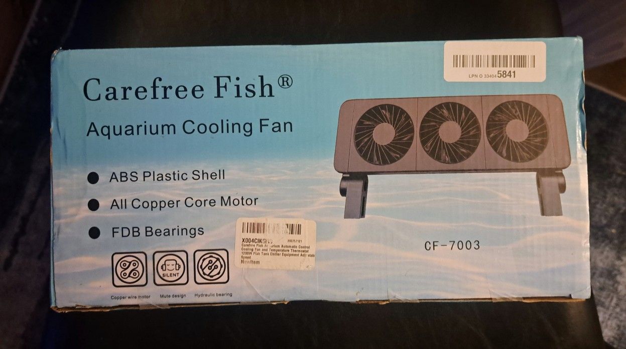 Poafamx Aquarium Chiller, DC12V Aquarium Cooling Fan with 3-Speed Brand New