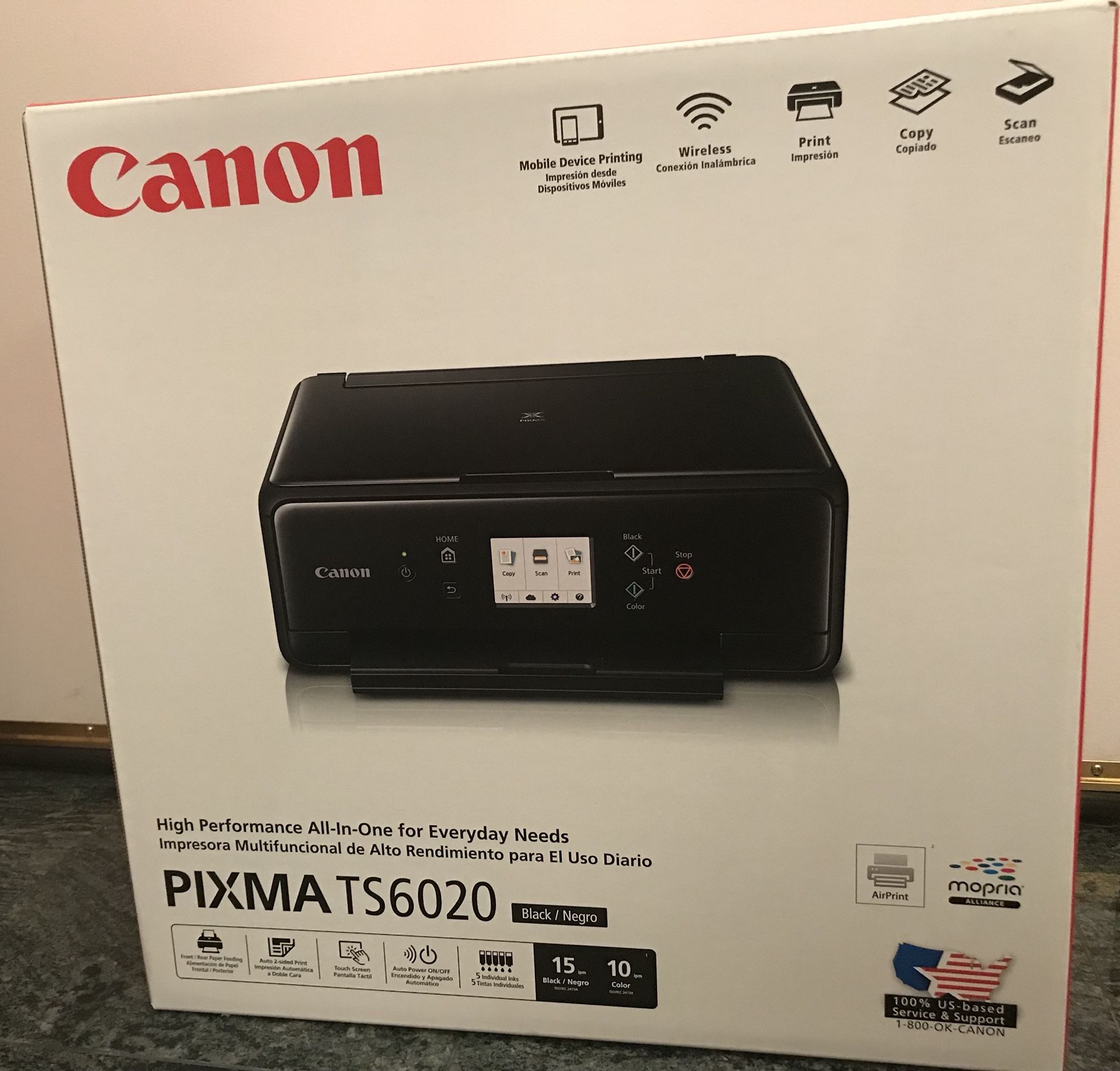 Canon PIXMAâ„¢ TS6020 Wireless Color Inkjet All-In-One Printer, Copier, Scanner