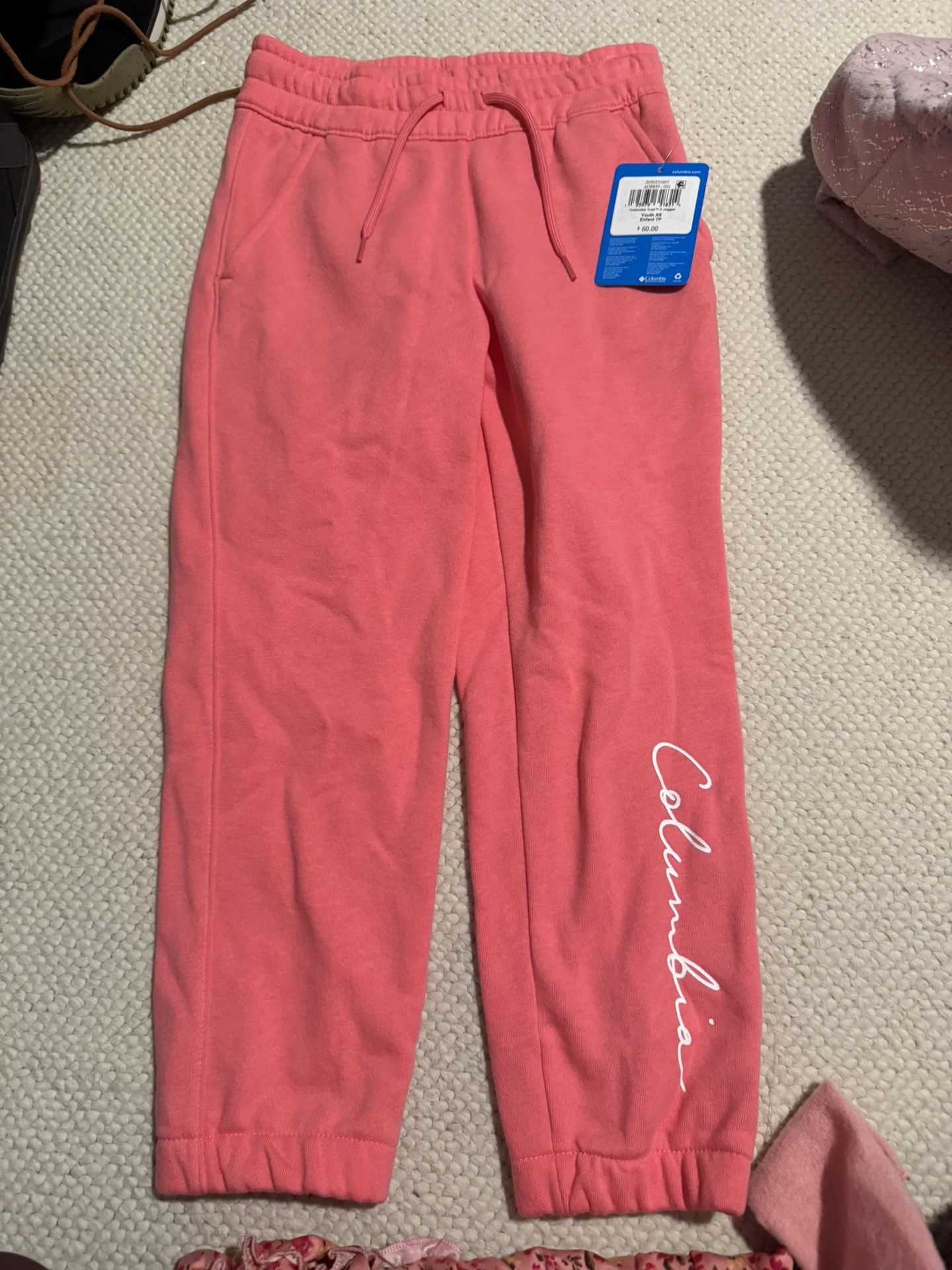 New Girls Orange Salmon Columbia Youth Xs 6/7 Columbia Trek 2 Jogger 
