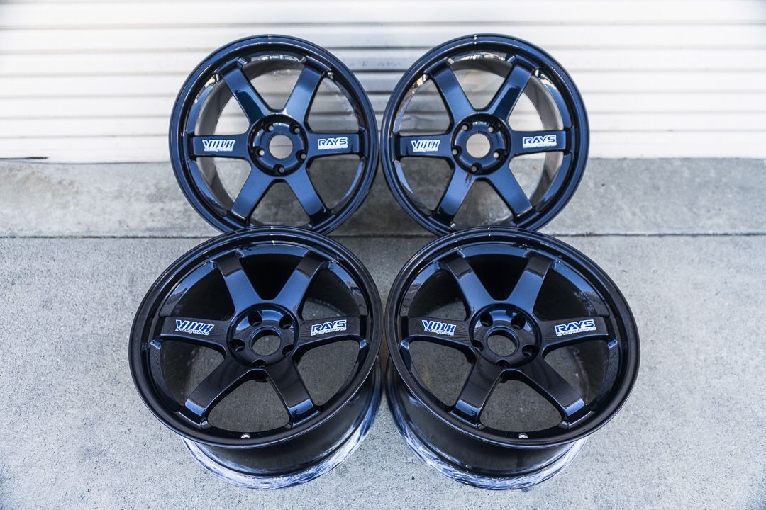 Volk TE37 (OG) Mag Blue 18x10.5 +15 | R32 GTR Evo 8 9 Subaru STI