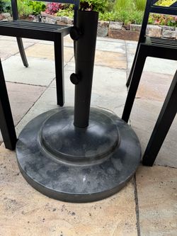 Black and charcoal metal UMBRELLA BASE