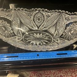 Beautiful Oval Crystal Bowl 