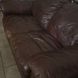 Free Leather Love Seat