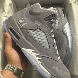 Jordan 5 Wolf Grey Sz 12