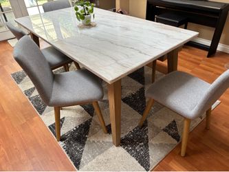 6 piece Solid Quartz dinning table