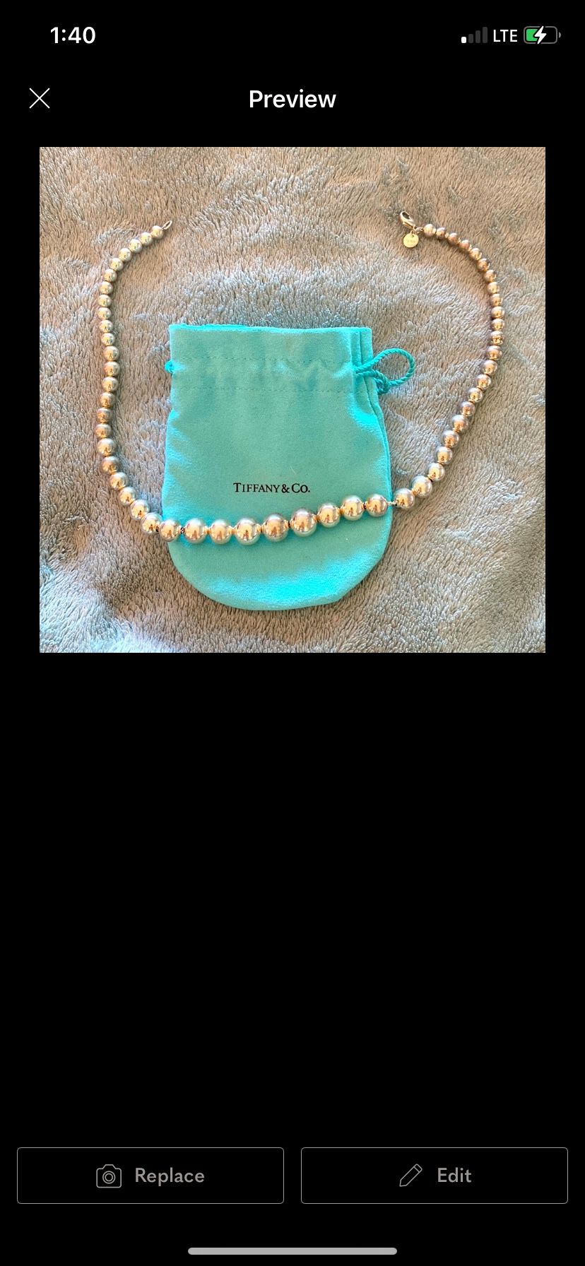 Tiffany ball necklace 