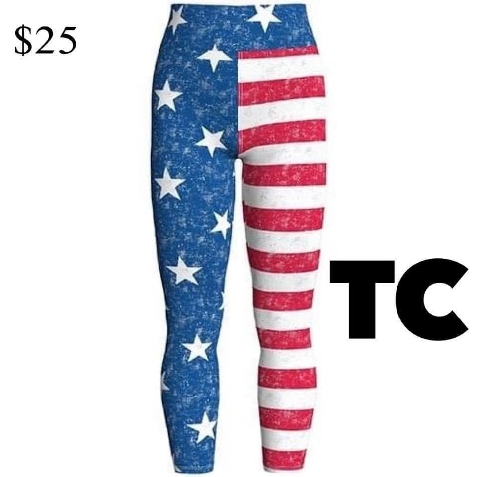 TC Lularoe 4th Of July Leggings 