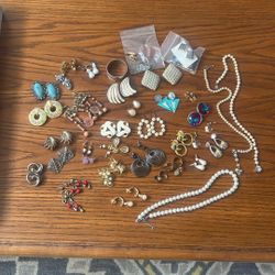 Vintage Costume Jewelry And Pins 
