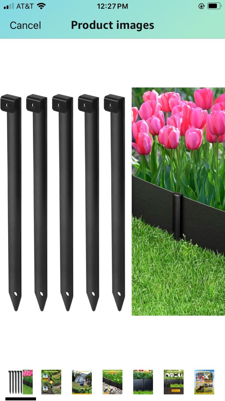 Landscape Edging Metal Stakes - 40 Pcs, 10 Inch Garden Landscape Stakes