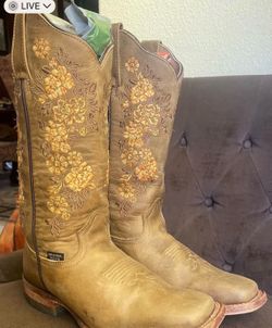 Mexican Leather floral  original Reyme Boots size 7 1/2