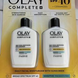 Olay Complete+ Moisturizer with SPF 40 Sensitive, 6 fl oz, 2-pack