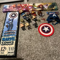 Marvel Wall Decor And Funko Pops