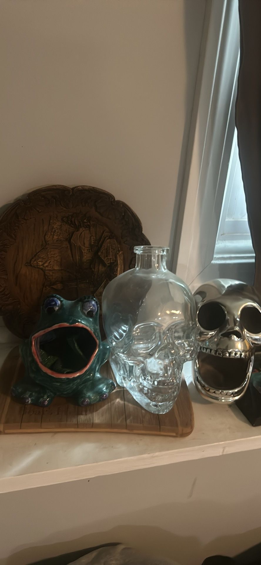 Skull Frog German Plate Home Decor Man Cave Garage