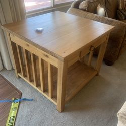 Solid Wood High End Table  