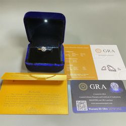 VVS1 Moissanite Engagement Ring 1.0 ct